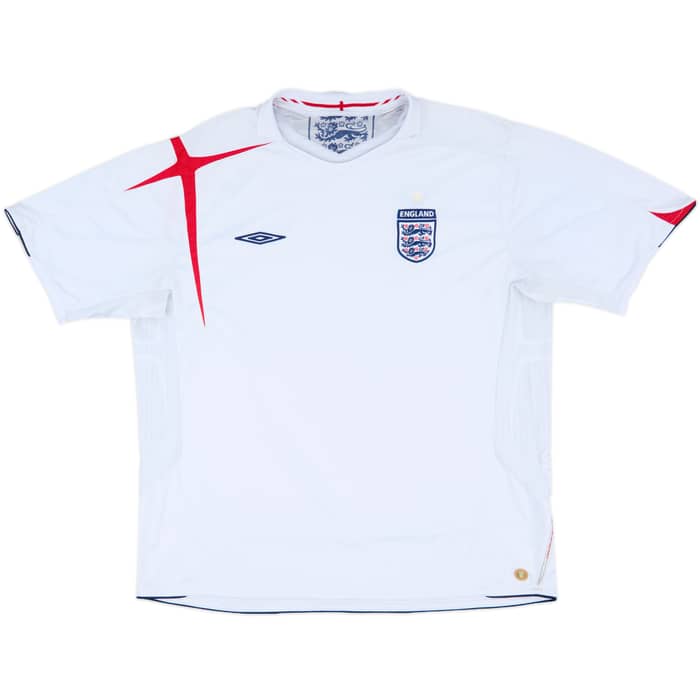 2005-07 England Home Shirt - 6/10 - (3XL)