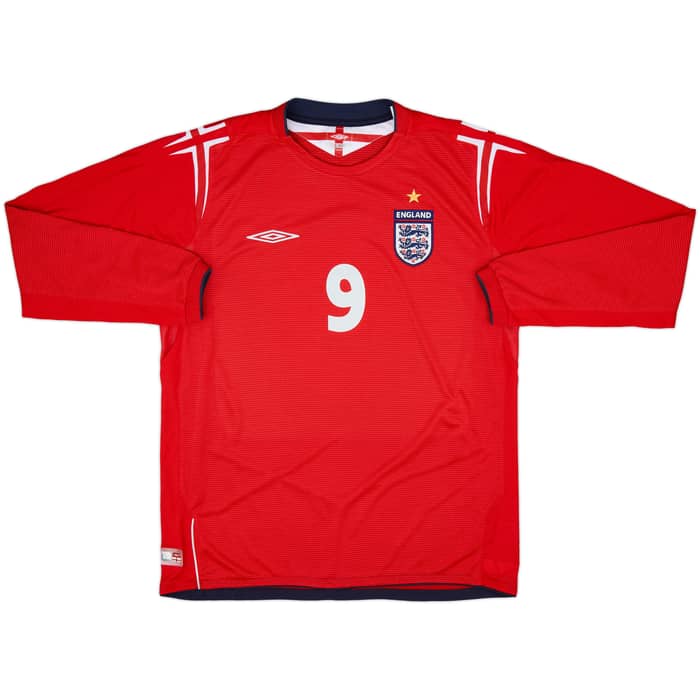2004-06 England Away L/S Shirt Rooney #9 - 9/10 - (L)