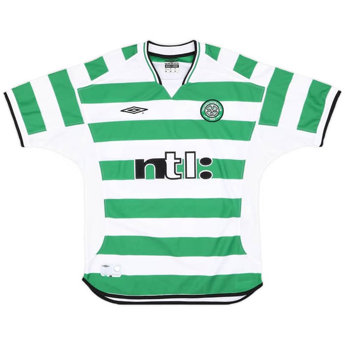 2001-03 Celtic Home Shirt Lennon #18 - 8/10 - (M)