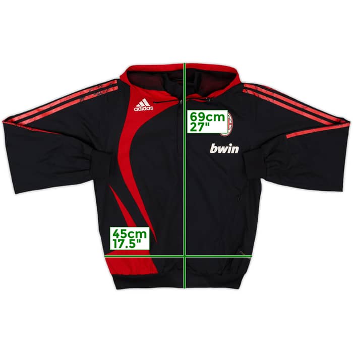 2007-08 AC Milan adidas Hooded Track Jacket - 5/10 - (S)