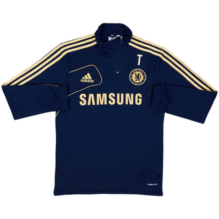 2012-13 Chelsea Player Issue adidas 1/4 Zip Training Shirt 'T' - 8/10 - (S)
