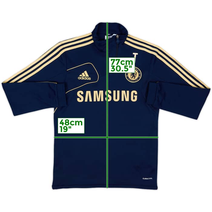 2012-13 Chelsea Player Issue adidas 1/4 Zip Training Shirt 'T' - 8/10 - (S)