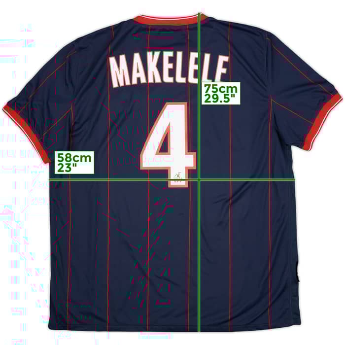 2009-10 Paris Saint-Germain Home Shirt Makelele #4 - 7/10 - (XL)
