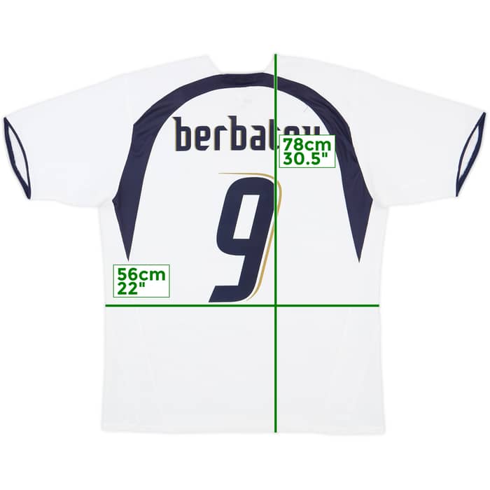 2006-07 Tottenham Home Shirt Berbatov #9 - 8/10 - (L)