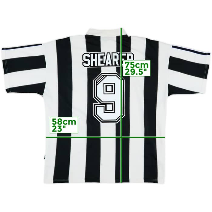 1995-97 Newcastle Home Shirt Shearer #9 - 8/10 - (XL)