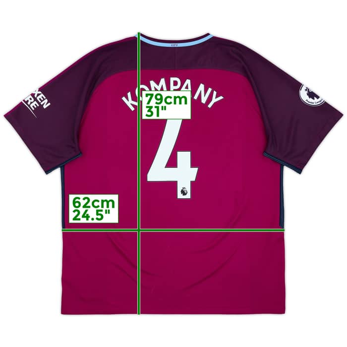 2017-18 Manchester City Away Shirt Kompany #4 - 8/10 - (XXL)