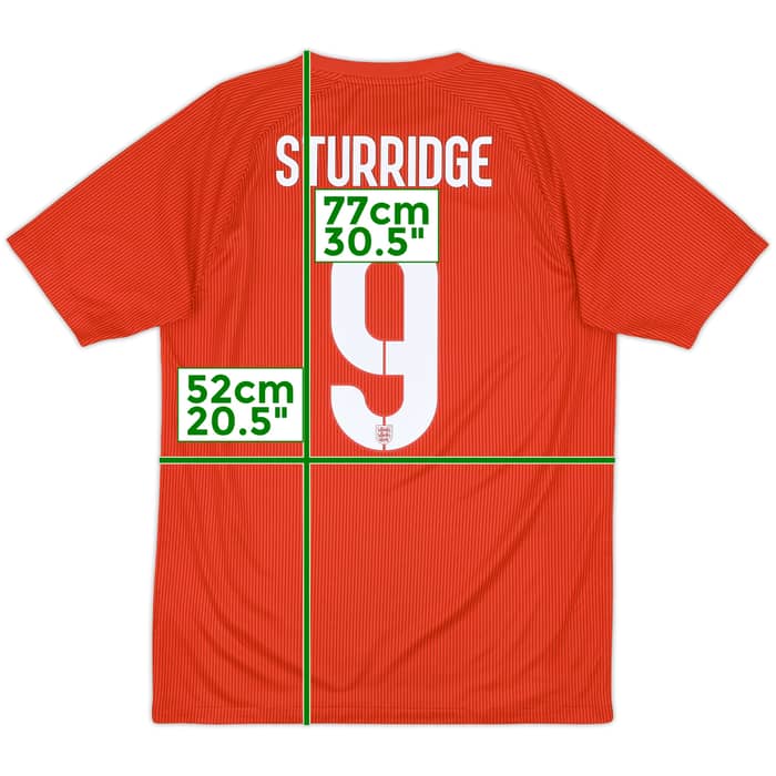 2014-15 England Away Shirt Sturridge #9 - 8/10 - (M)