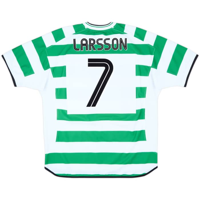 2001-03 Celtic Home Shirt Larsson #7 - 10/10 - (XL)