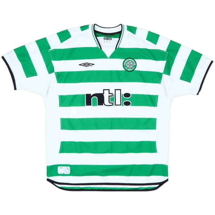2001-03 Celtic Home Shirt Larsson #7 - 10/10 - (XL)