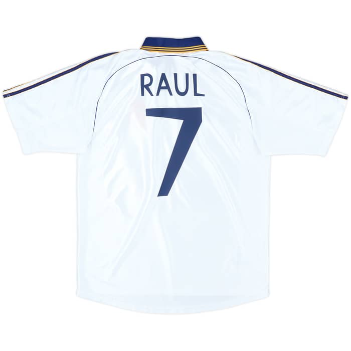 1998-00 Real Madrid Home Shirt Raul #7 - 9/10 - (L)