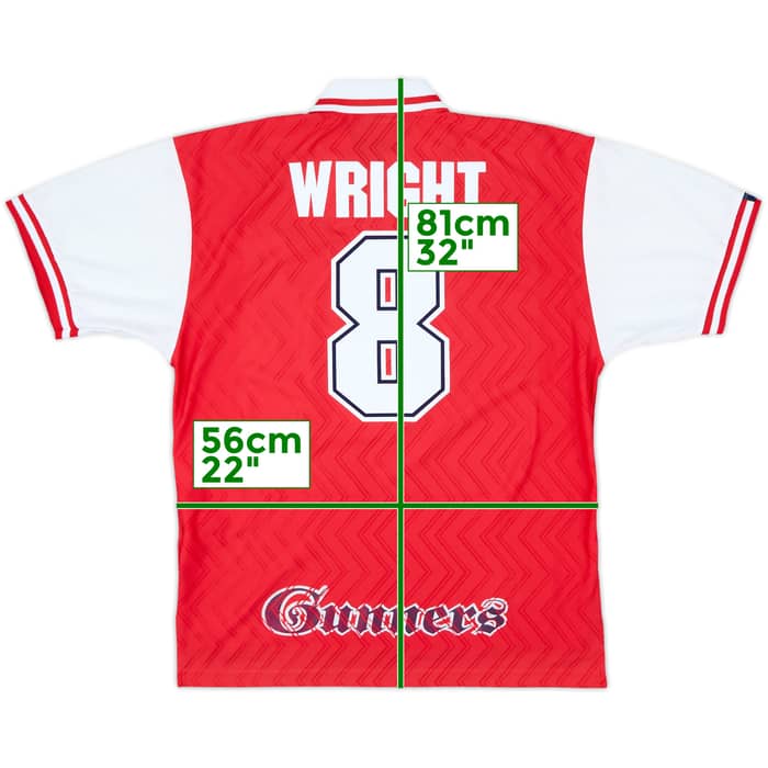 1996-98 Arsenal Home Shirt Wright #8 - 8/10 - (XXL)