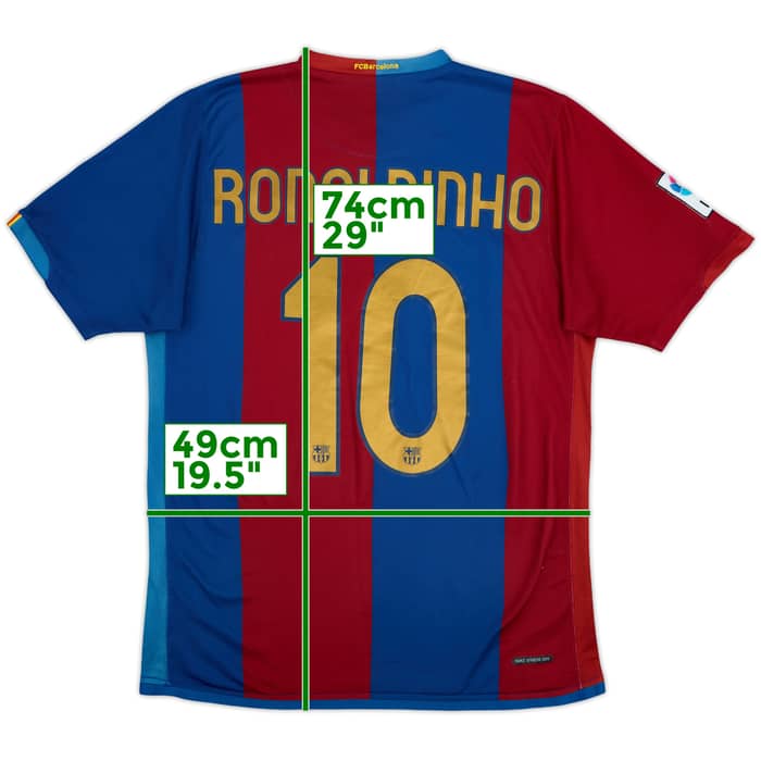 2006-07 Barcelona Home Shirt Ronaldinho #10 - 7/10 - (M)