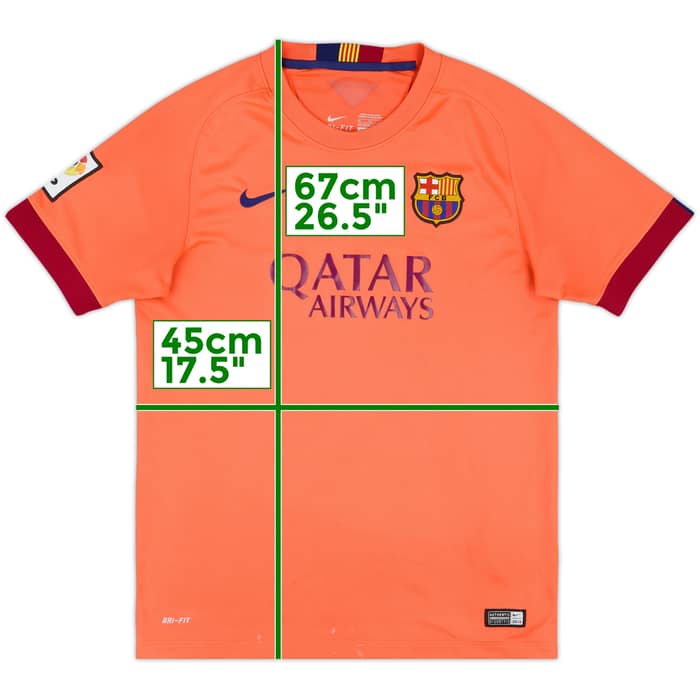2014-15 Barcelona Away Shirt - 6/10 - (XL.Boys)