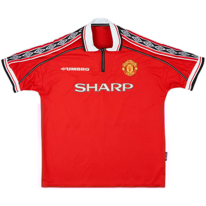 1998-00 Manchester United Home Shirt Beckham #7 - 6/10 - (XL)
