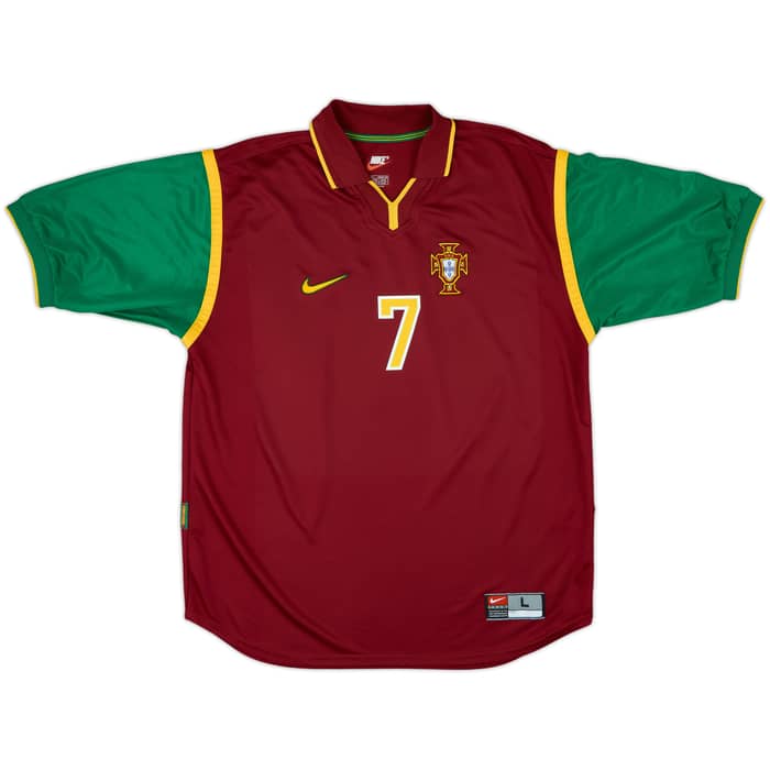 1999-00 Portugal Home Shirt Figo #7 - 10/10 - (L)