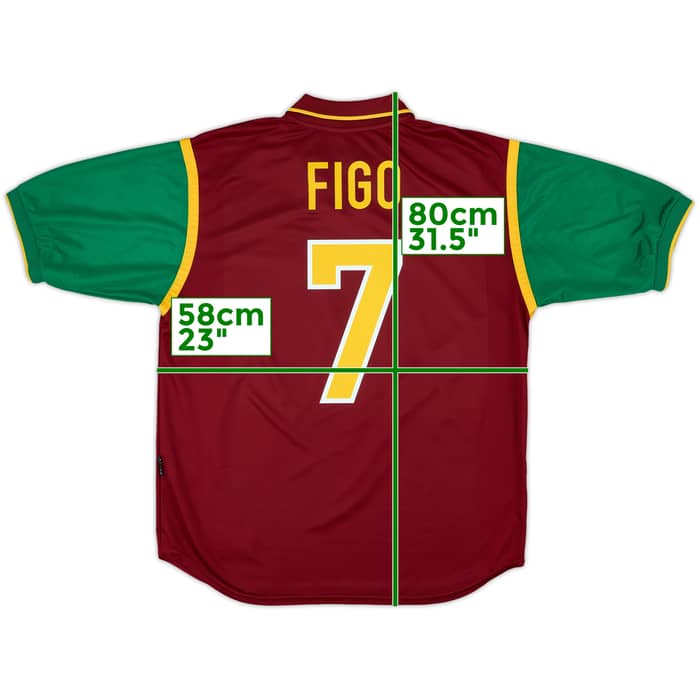 1999-00 Portugal Home Shirt Figo #7 - 10/10 - (L)