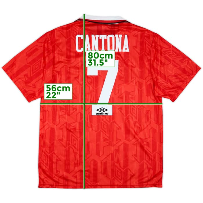 1992-94 Manchester United 'Champions' Home Shirt Cantona #7 - 8/10 - (L)
