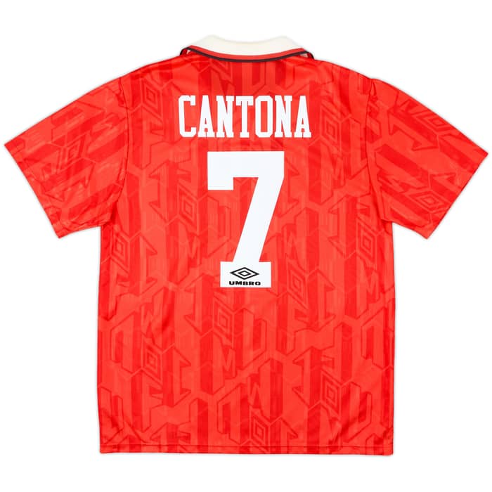 1992-94 Manchester United Home Shirt Cantona #7 - 8/10 - (L)