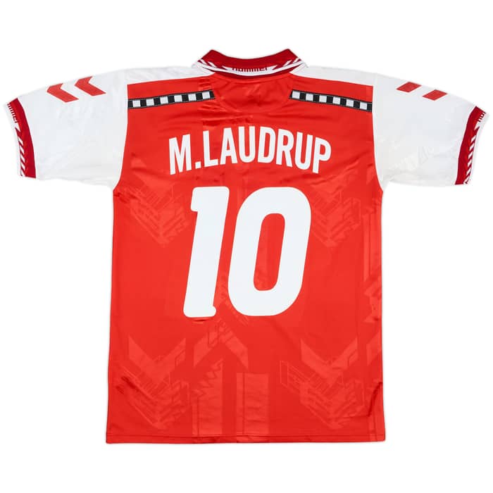 1996-97 Denmark Home Shirt Laudrup #10 - 8/10 - (L)