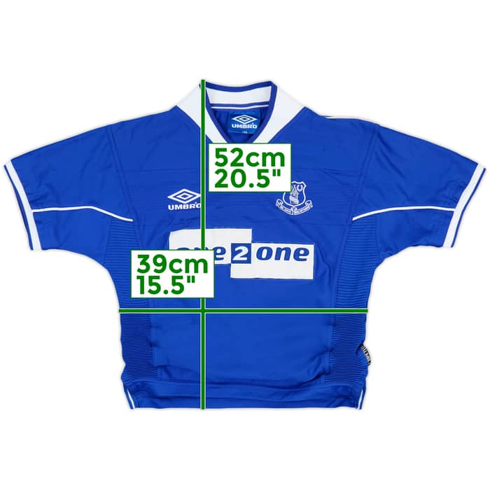1999-00 Everton Home Shirt - 7/10 - (M.Boys)
