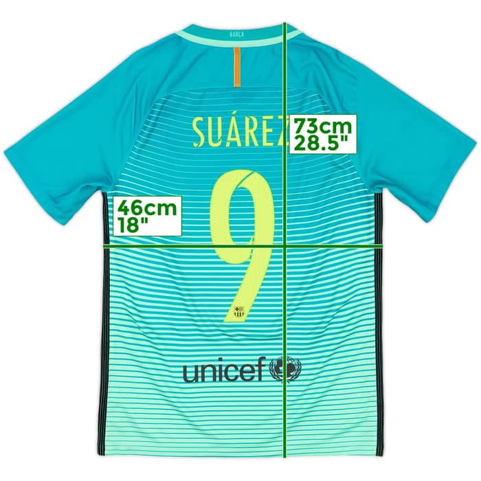 2016-17 Barcelona Third Shirt Suarez #9 - 8/10 - (S)