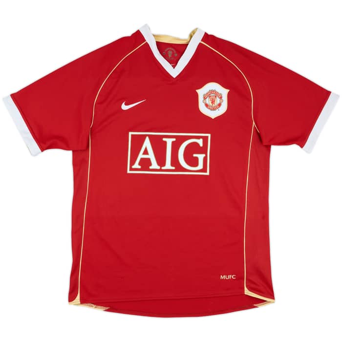 2006-07 Manchester United Home Shirt Smith #14 - 6/10 - (M)
