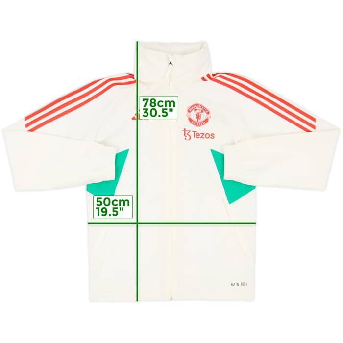 2023-24 Manchester United adidas Hooded Rain Jacket - 7/10 - (XS)