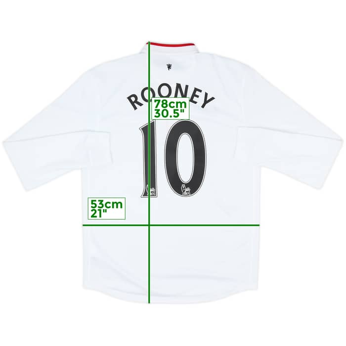 2012-14 Manchester United Away L/S Shirt Rooney #10 - 8/10 - (M)
