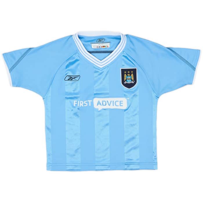 2003-04 Manchester City Home Shirt & Shorts - 9/10 - (2-3 Years)