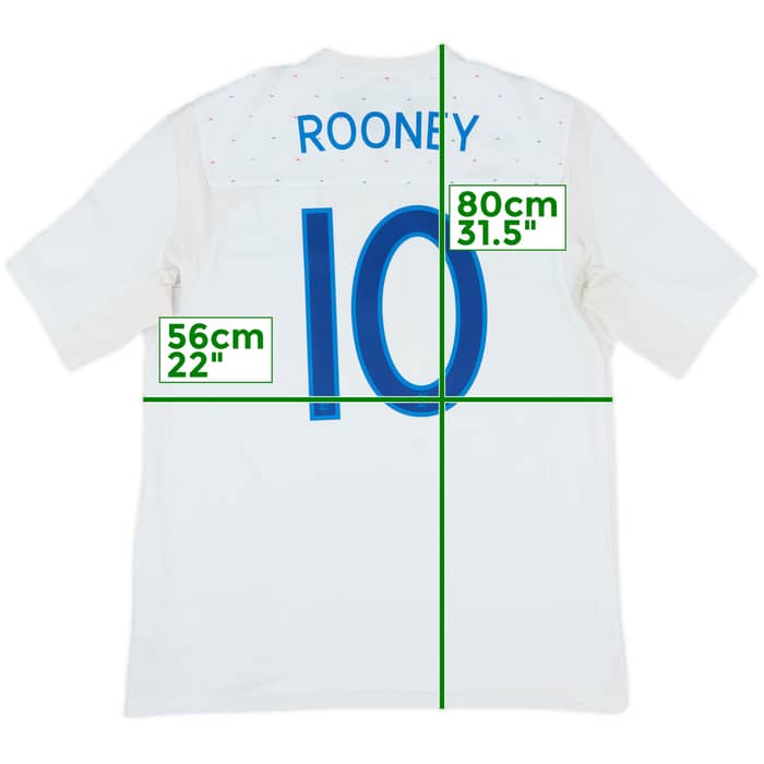 2010-11 England Home Shirt Rooney #10 - 8/10 - (L)