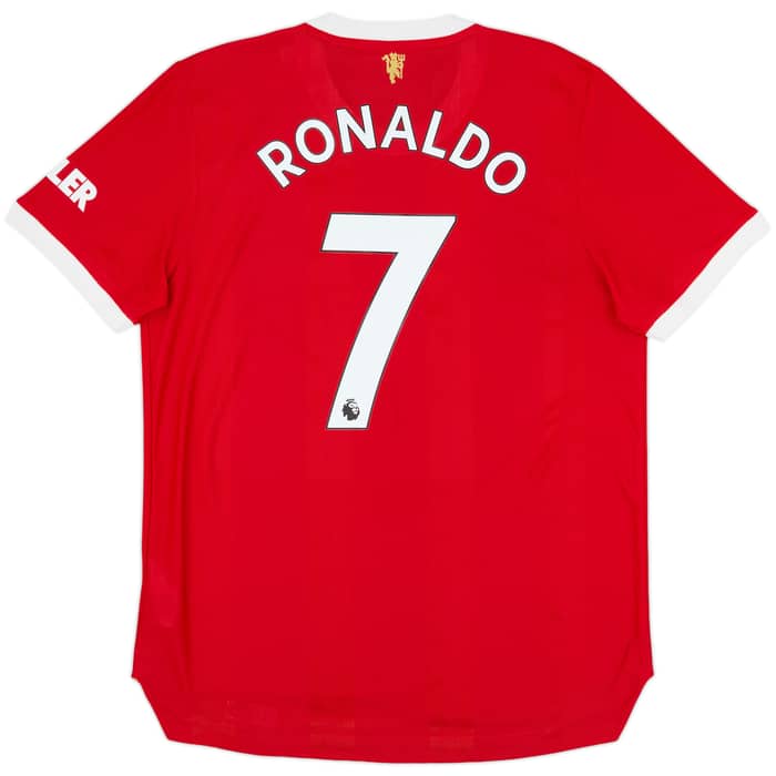 2021-22 Manchester United Authentic Home Shirt Ronaldo #7 - 9/10 - (L)
