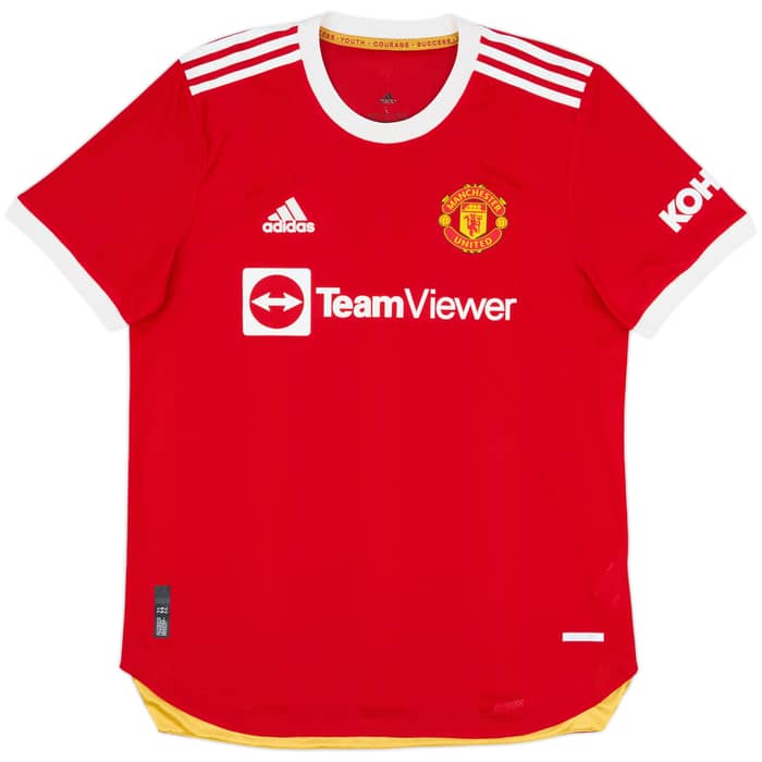 2021-22 Manchester United Authentic Home Shirt Ronaldo #7 - 9/10 - (L)