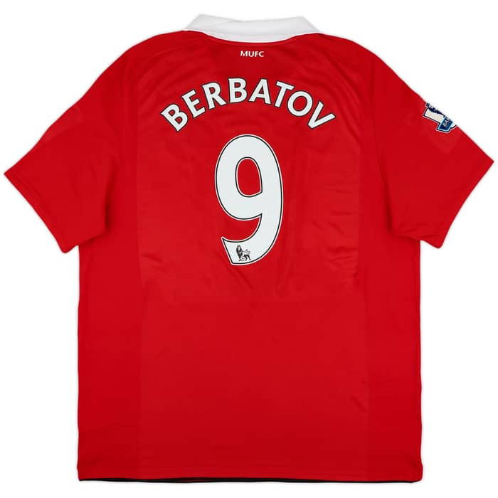 2010-11 Manchester United Home Shirt Berbatov #9 - 9/10 - (XL)