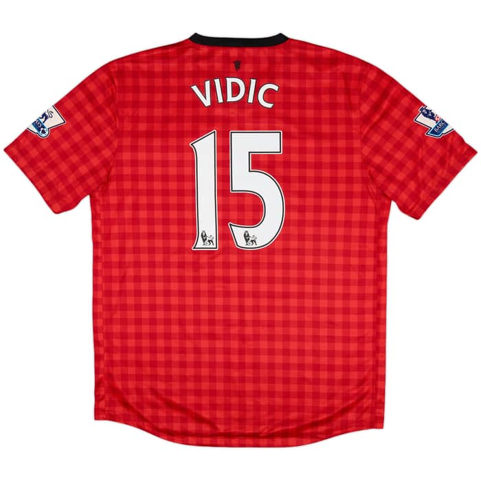 2012-13 Manchester United Home Shirt Vidic #15 - 7/10 - (L)