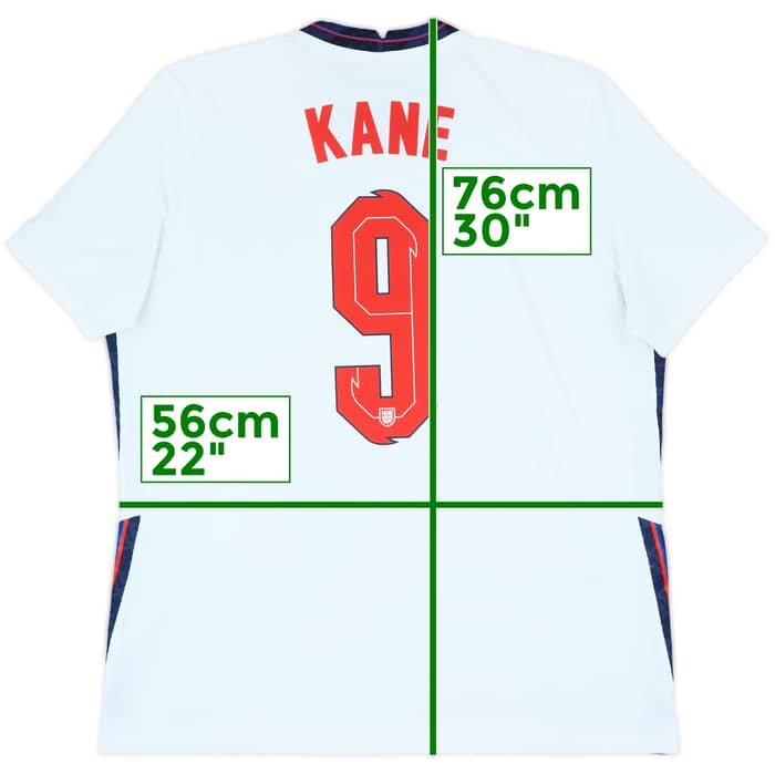 2020-22 England Authentic Home Shirt Kane #9 - 8/10 - (XL)
