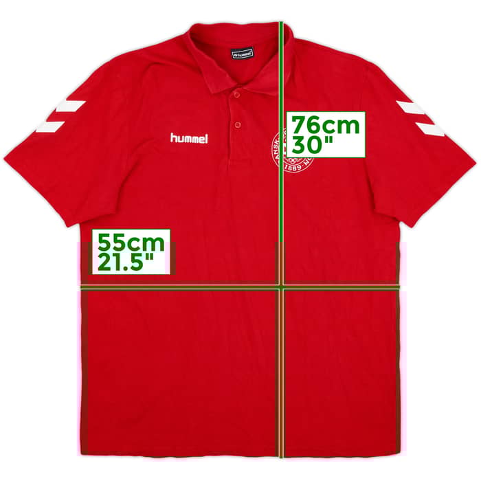 2016-18 Denmark Hummel Polo Shirt - 8/10 - (XL)
