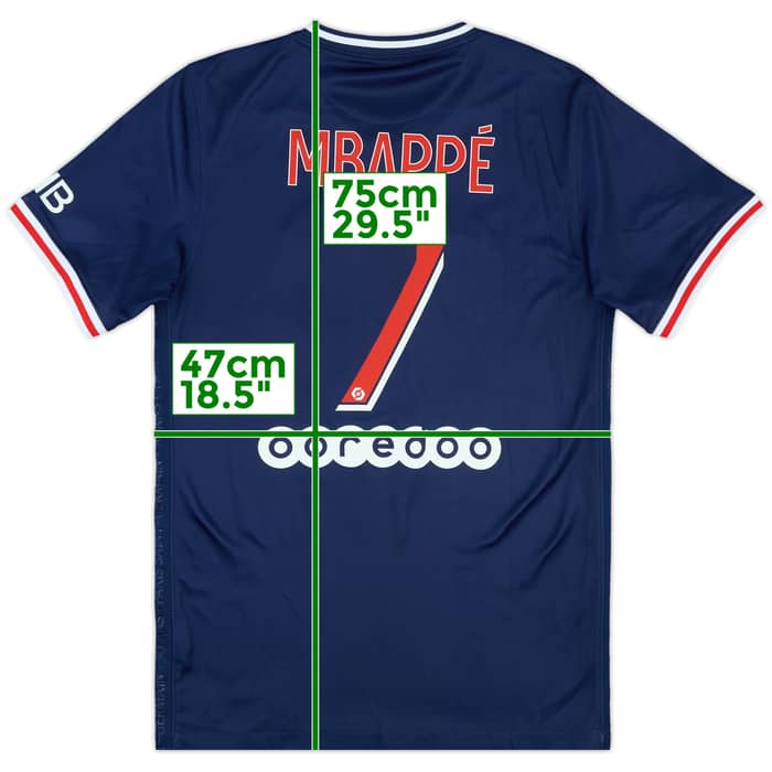 2020-21 Paris Saint-Germain Home Shirt Mbappe #7 - 8/10 - (S)
