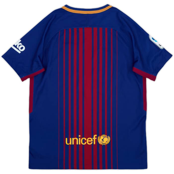 2017-18 Barcelona Home Shirt - 6/10 - (M.Boys)