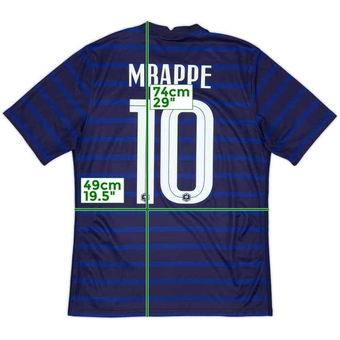 2020-21 France Home Shirt Mbappe #10 - 9/10 - (M)