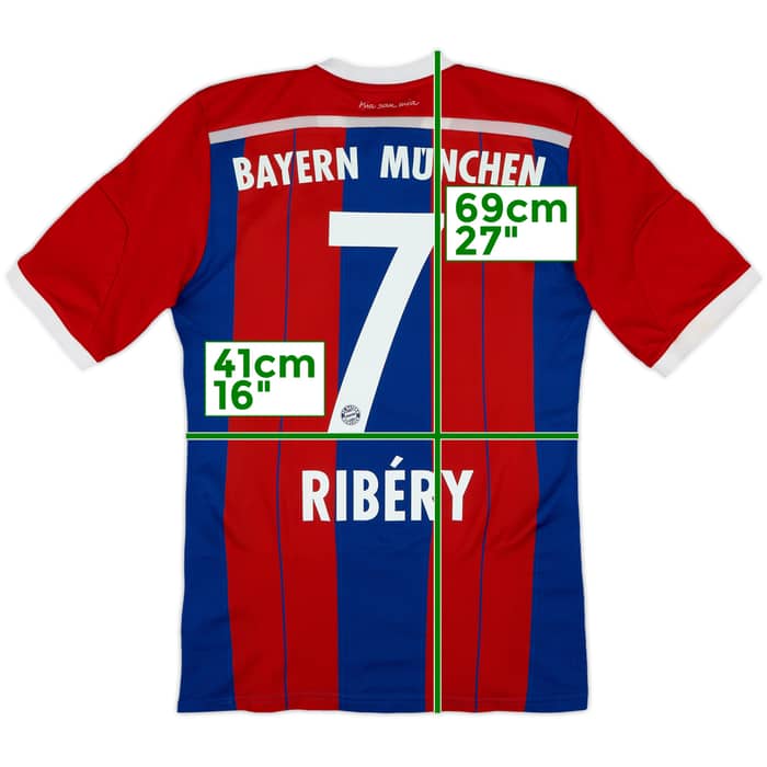 2014-15 Bayern Munich Home Shirt Ribery #7 - 8/10 - (S)