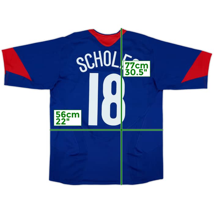 2005-06 Manchester United Away Shirt Scholes #18 - 8/10 - (L)