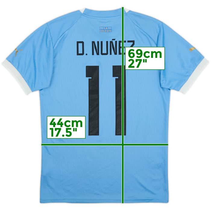 2022-23 Uruguay Home Shirt D. Nunez #11 - 7/10 - (S)