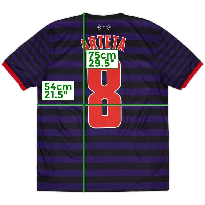 2012-13 Arsenal Away Shirt Arteta #8 - 8/10 - (L)