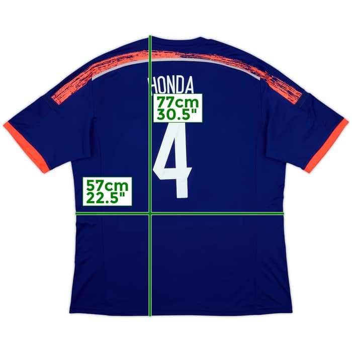 2013-15 Japan Home Shirt Honda #4 - 8/10 - (XL)