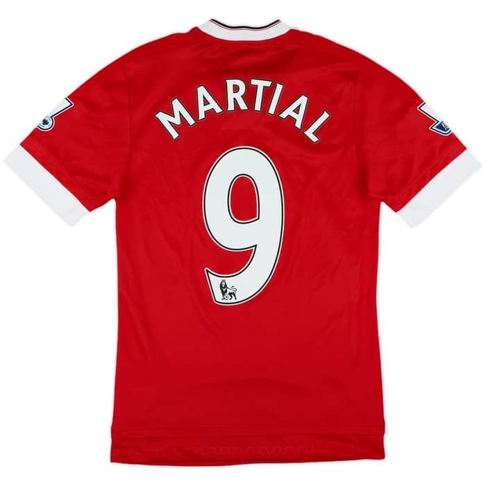 2015-16 Manchester United Authentic Home Shirt Martial #9 - 9/10 - (S)