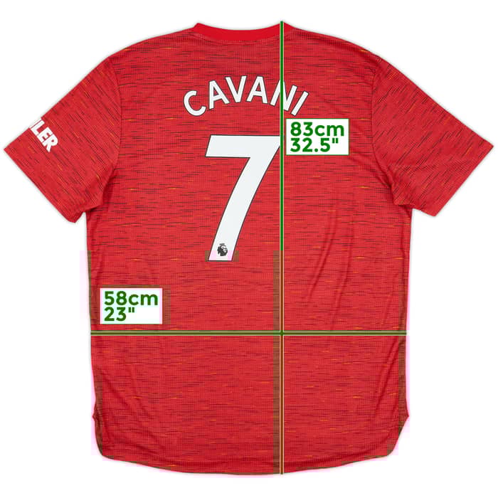 2020-21 Manchester United Authentic Home Shirt Cavani #7 - 8/10 - (XL)