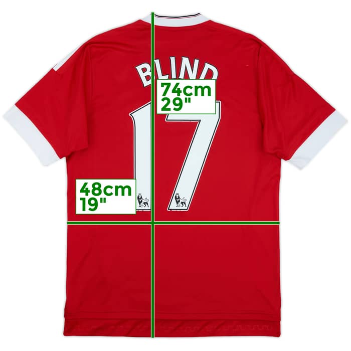 2015-16 Manchester United Home Shirt Blind #17 - 7/10 - (M)