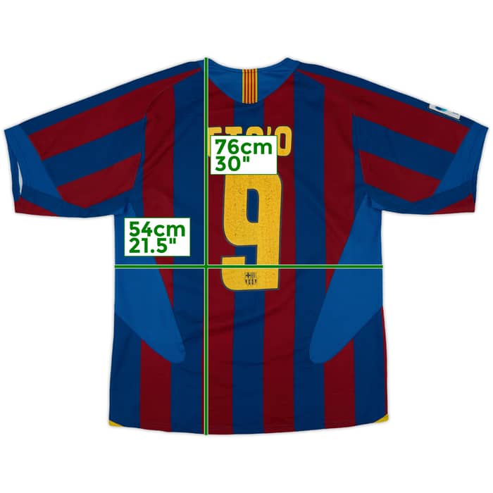 2005-06 Barcelona Home Shirt Eto'o #9 - 6/10 - (M)
