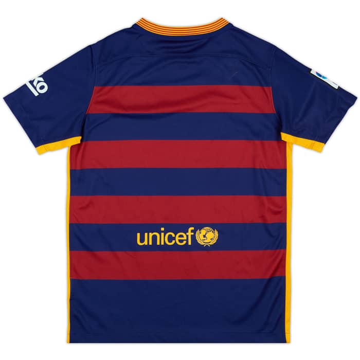 2015-16 Barcelona Home Shirt - 7/10 - (L.Boys)