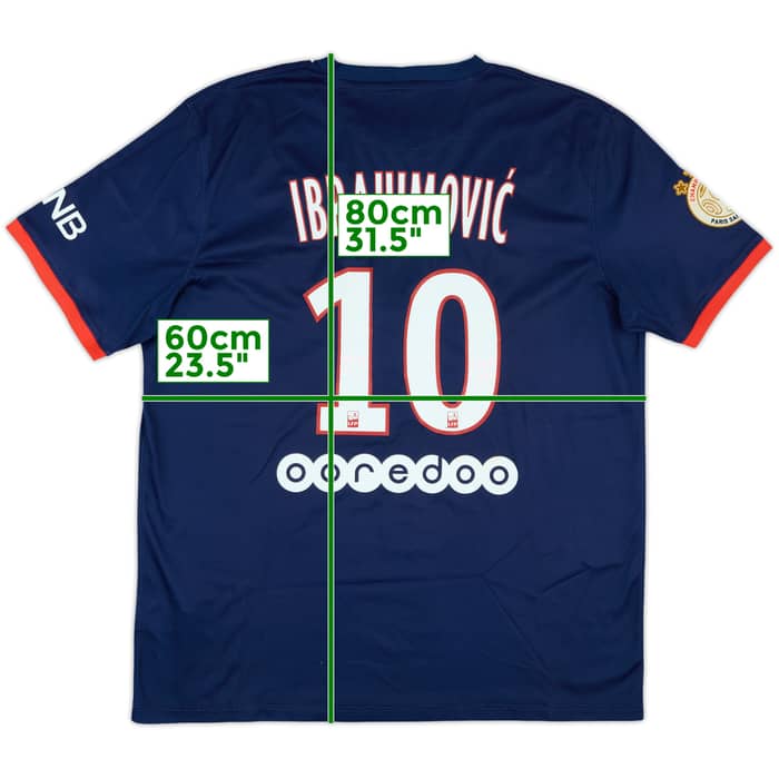 2013-14 Paris Saint-Germain Home Shirt Ibrahimovic #10 - 5/10 - (XL)